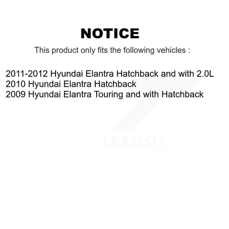 Front Rear Disc Brake Caliper Coat Rotors And Ceramic Pad Kit (10Pc) For Hyundai Elantra KCG-101788N