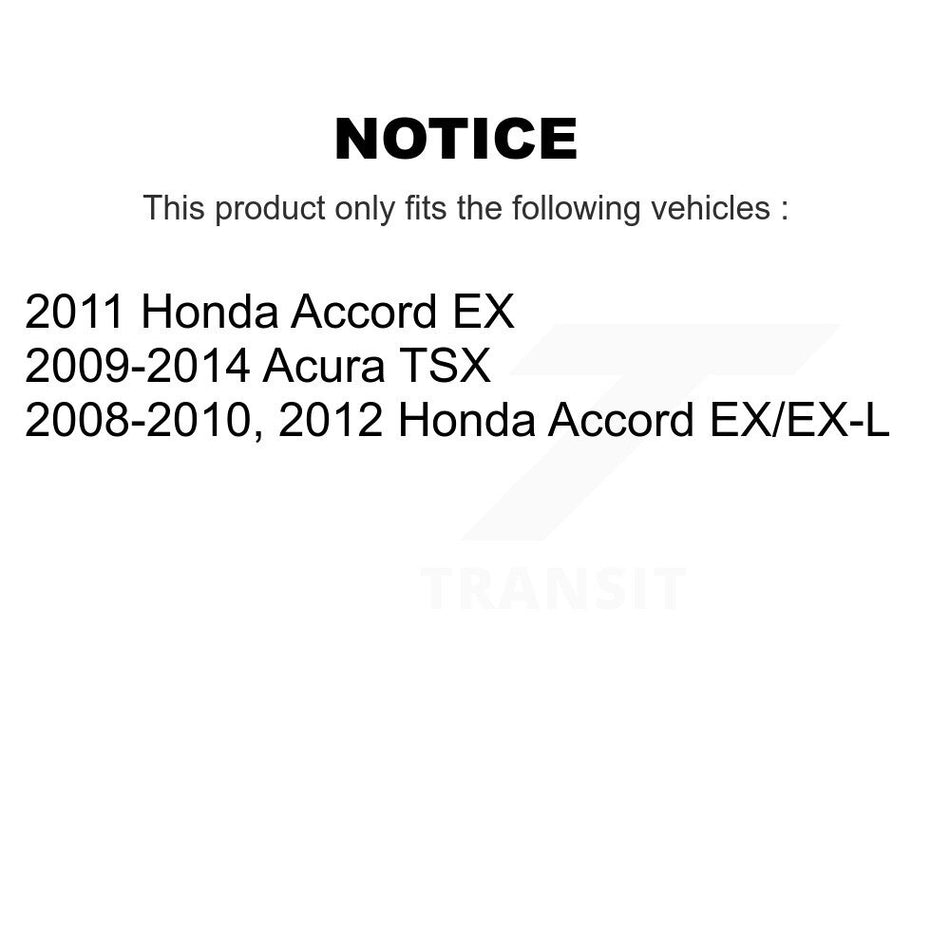 Front Rear Brake Caliper Coat Rotors & Ceramic Pad Kit (10Pc) For Honda Accord Acura TSX KCG-102388N
