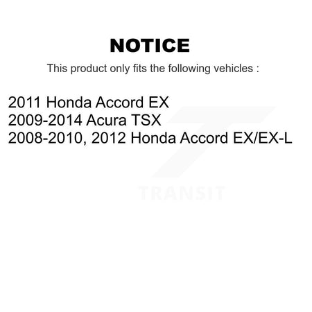 Front Rear Brake Caliper Coat Rotors & Ceramic Pad Kit (10Pc) For Honda Accord Acura TSX KCG-102389N