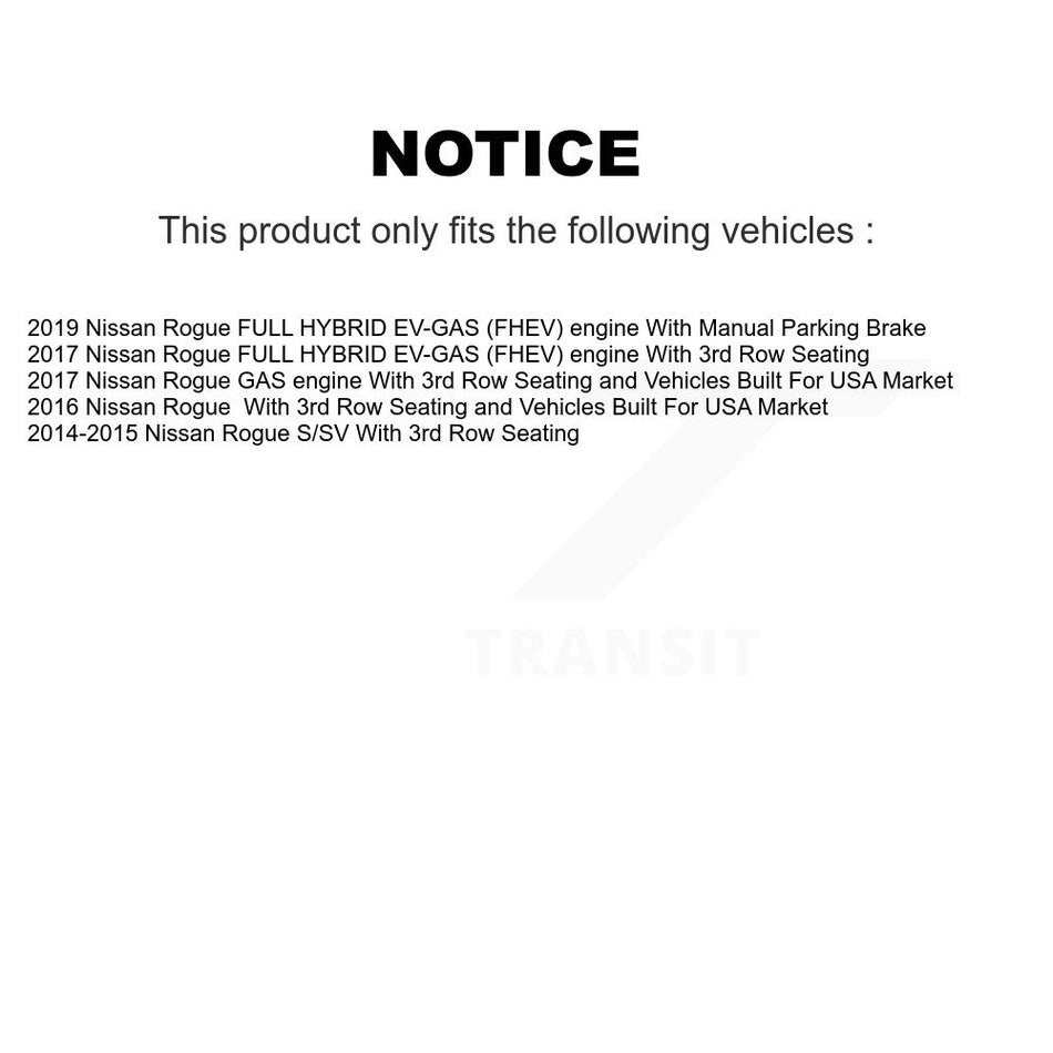Front Rear Disc Brake Caliper Coated Rotors And Ceramic Pads Kit (10Pc) For Nissan Rogue KCG-102495N