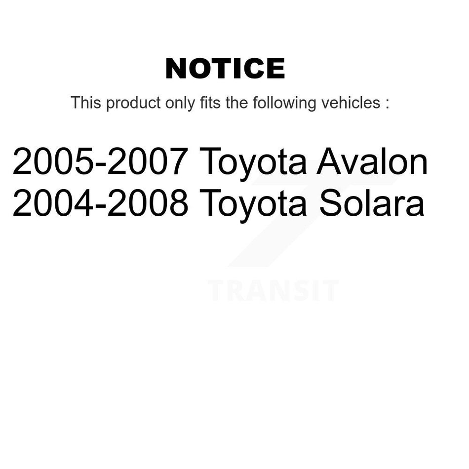 Front Rear Disc Brake Caliper Coat Rotor Ceramic Pad Kit (10Pc) For Toyota Solara Avalon KCG-102783N