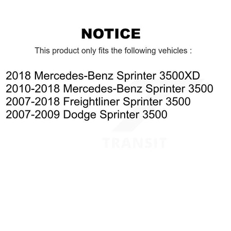 Front Brake Caliper Coat Rotor And Semi-Metallic Pad Kit For Sprinter 3500 Mercedes-Benz KCG-102874N