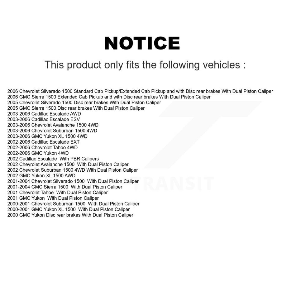 Front Rear Ceramic Brake Pads And Parking Shoes Kit For Chevrolet Silverado 1500 GMC Tahoe Sierra Suburban Yukon Avalanche XL Cadillac Escalade ESV EXT KCN-100208