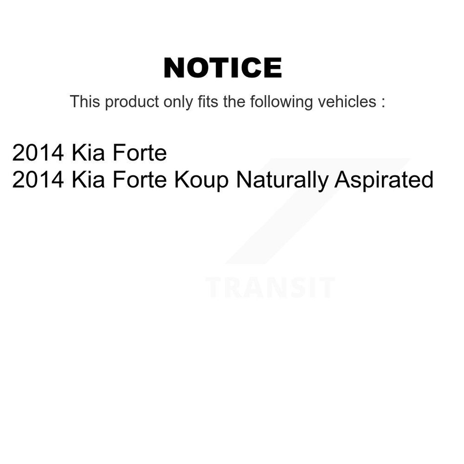 Front Rear Ceramic Brake Pads And Parking Shoes Kit For 2014-2014 Kia Forte Koup KCN-100275