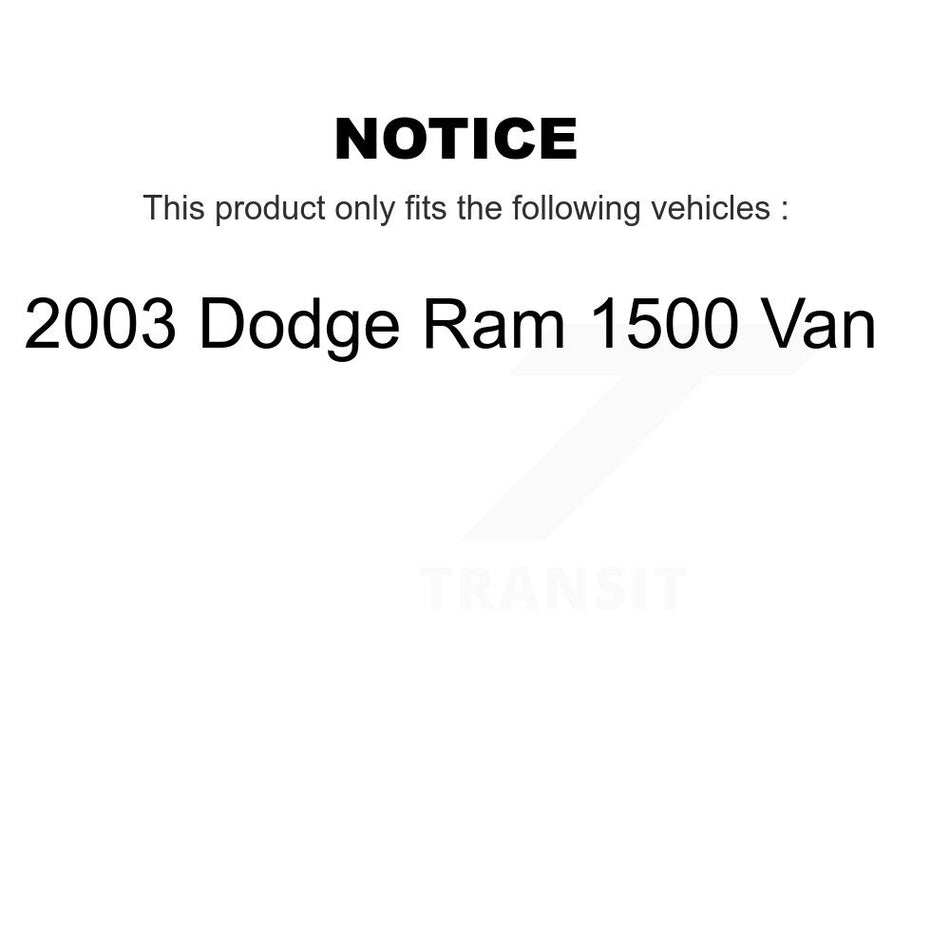 Front Rear Ceramic Brake Pads And Drum Shoes Kit For 2003 Dodge Ram 1500 Van KCN-100315