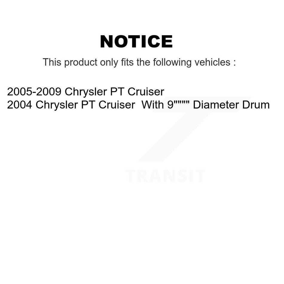 Front Rear Ceramic Brake Pads And Drum Shoes Kit For Chrysler PT Cruiser KCN-100318