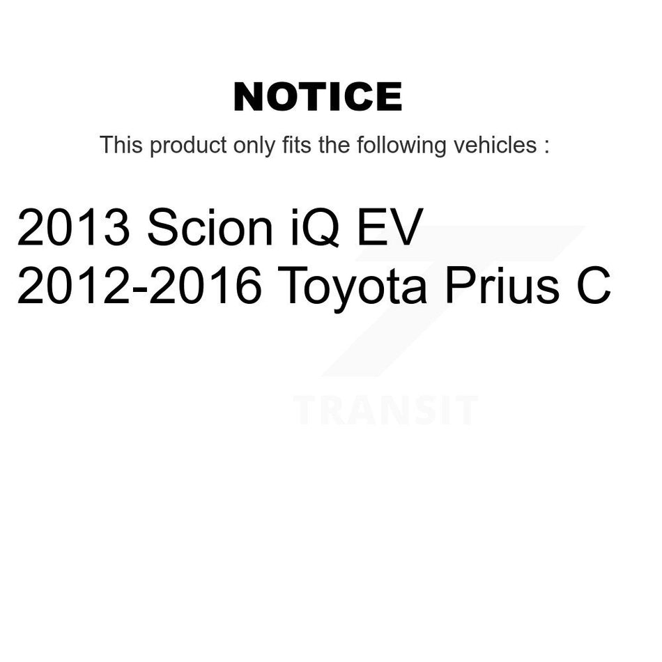 Front Rear Ceramic Brake Pads And Drum Shoes Kit For Toyota Prius C Scion iQ KCN-100330