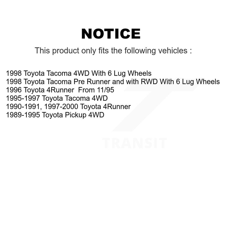 Front Rear Ceramic Brake Pads And Drum Shoes Kit For Toyota 4Runner Pickup Tacoma KCN-100384