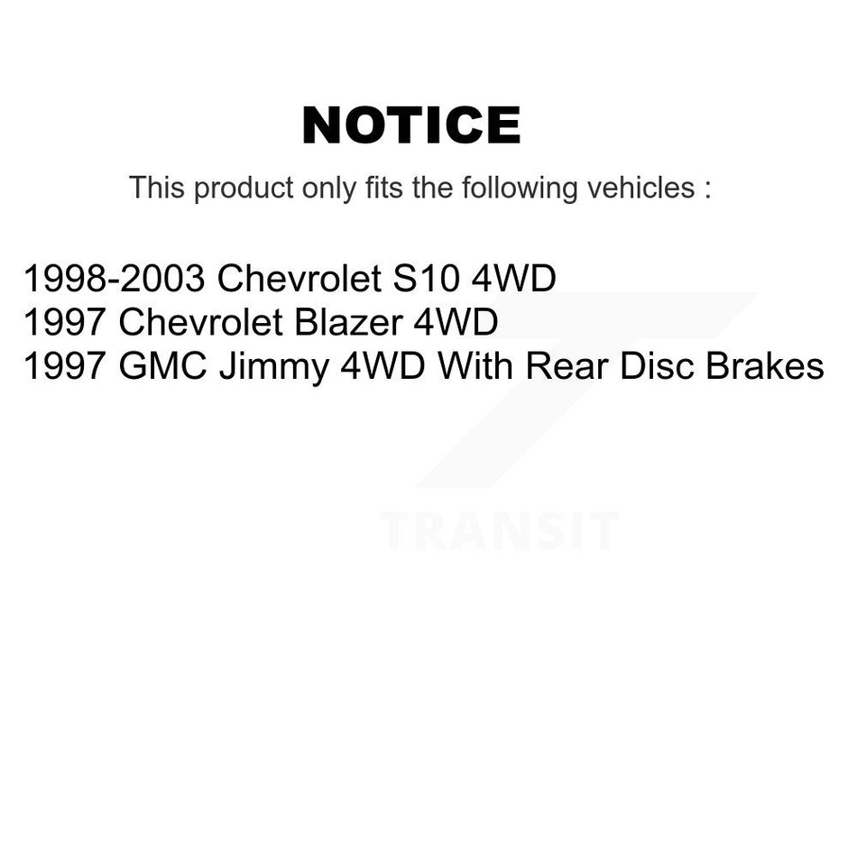 Front Rear Ceramic Brake Pads And Drum Shoes Kit For Chevrolet S10 Blazer GMC Jimmy 4WD KCN-100389