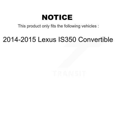 Front Rear Ceramic Brake Pads And Parking Shoes Kit For 2014-2015 Lexus IS350 Convertible KCN-100842