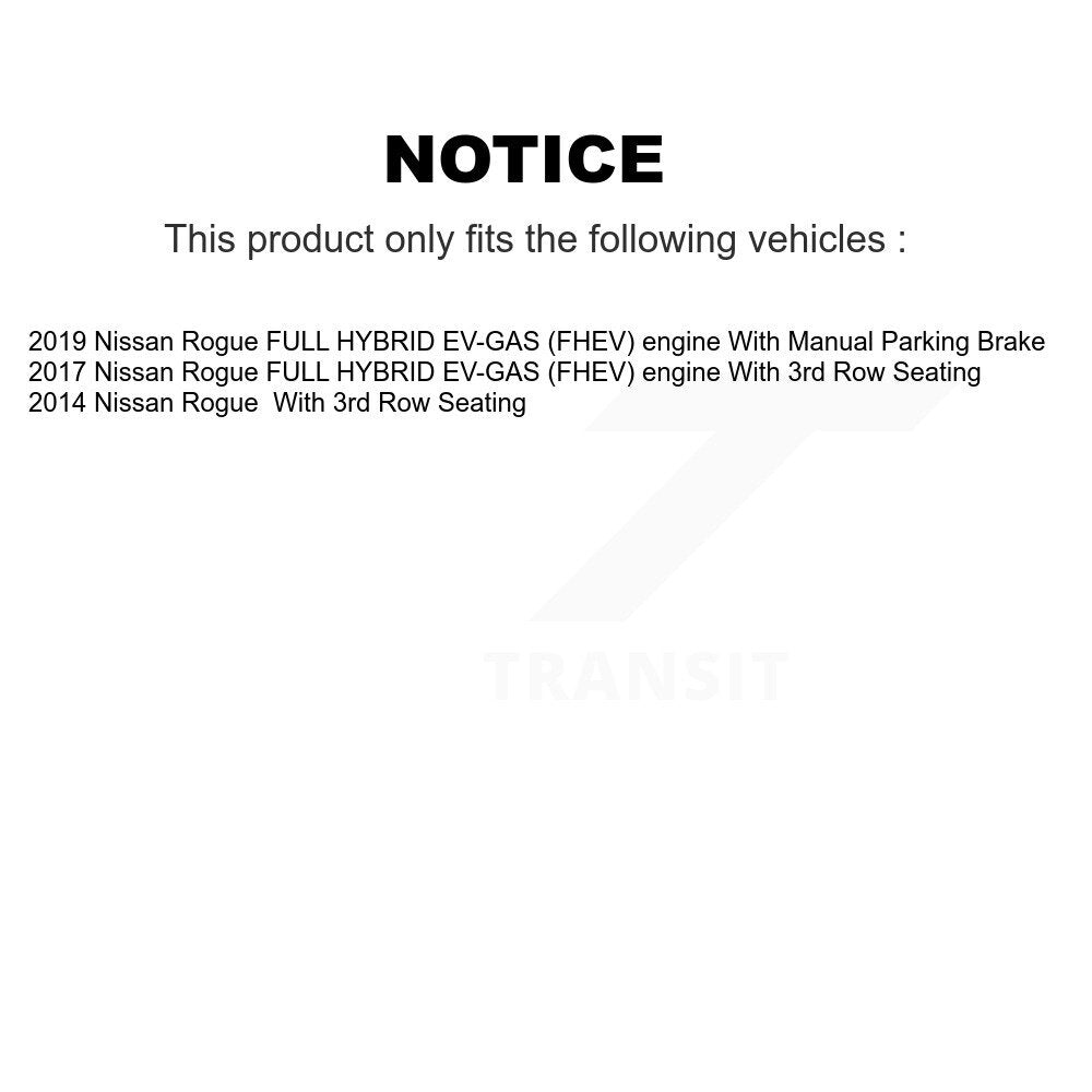 Front Rear Ceramic Brake Pads And Parking Shoes Kit For Nissan Rogue KCN-100845