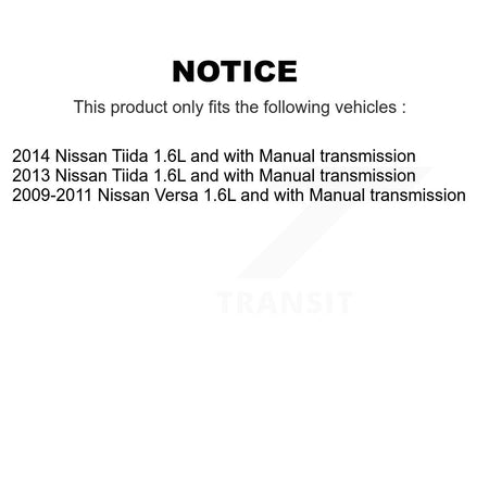 Front CV Axle Drive Shaft Kit For Nissan Versa Tiida 1.6L with Manual transmission KCV-100052