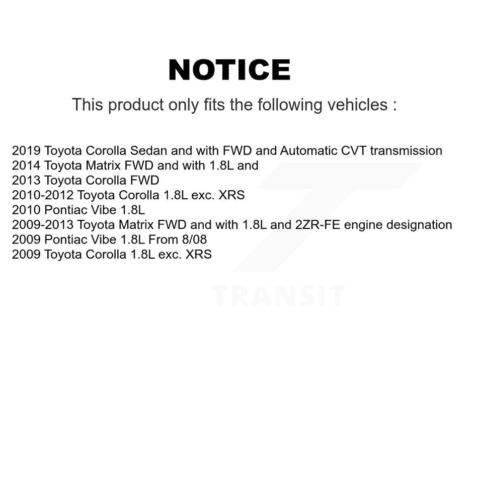 Front CV Axle Drive Shaft Complete Assembly Kit For Toyota Corolla Matrix Pontiac Vibe KCV-100054