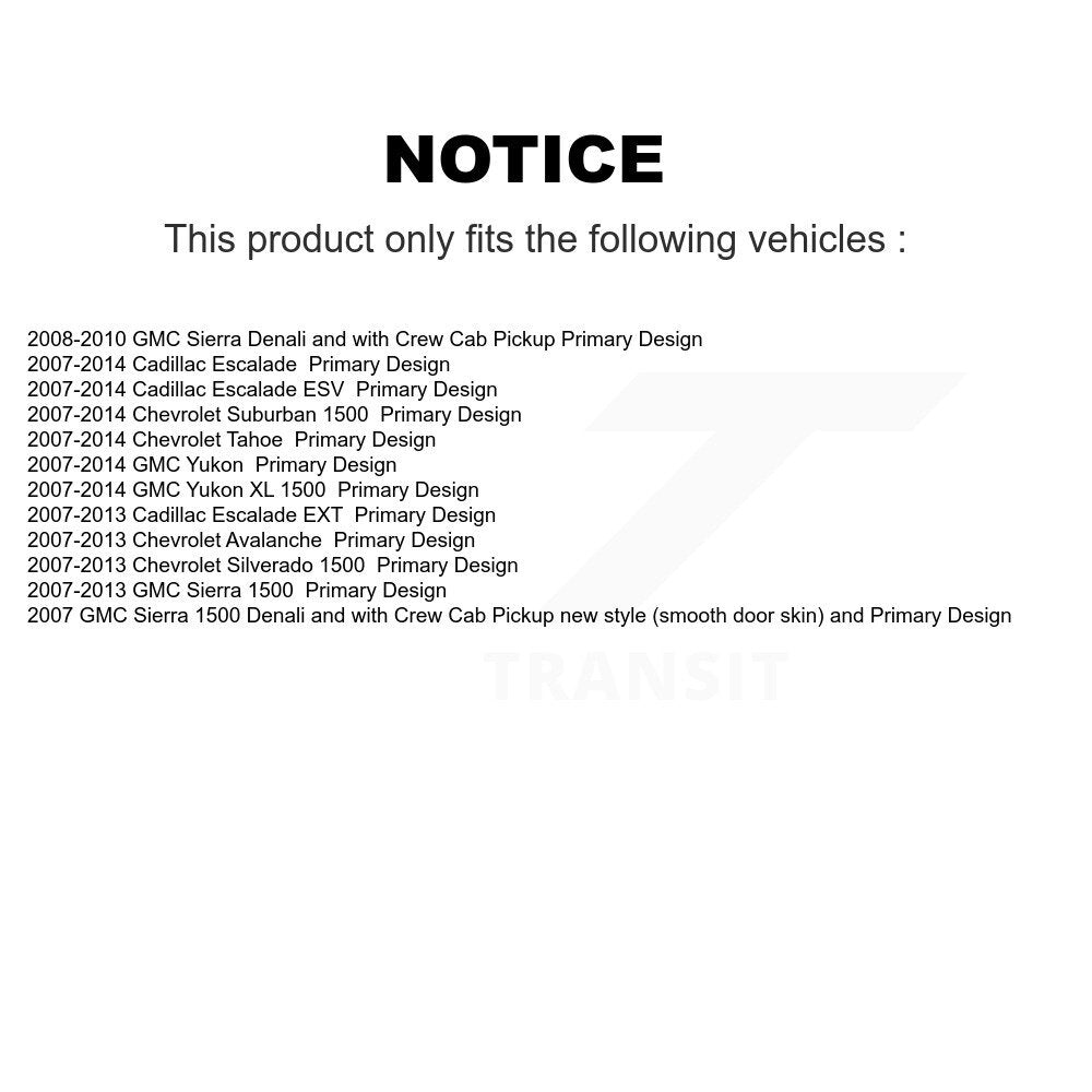 Front CV Axle Shaft Kit For Chevrolet GMC Sierra 1500 Silverado Avalanche Cadillac Tahoe KCV-100078