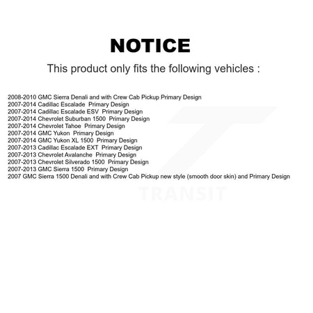 Front CV Axle Shaft Kit For Chevrolet GMC Sierra 1500 Silverado Avalanche Cadillac Tahoe KCV-100078