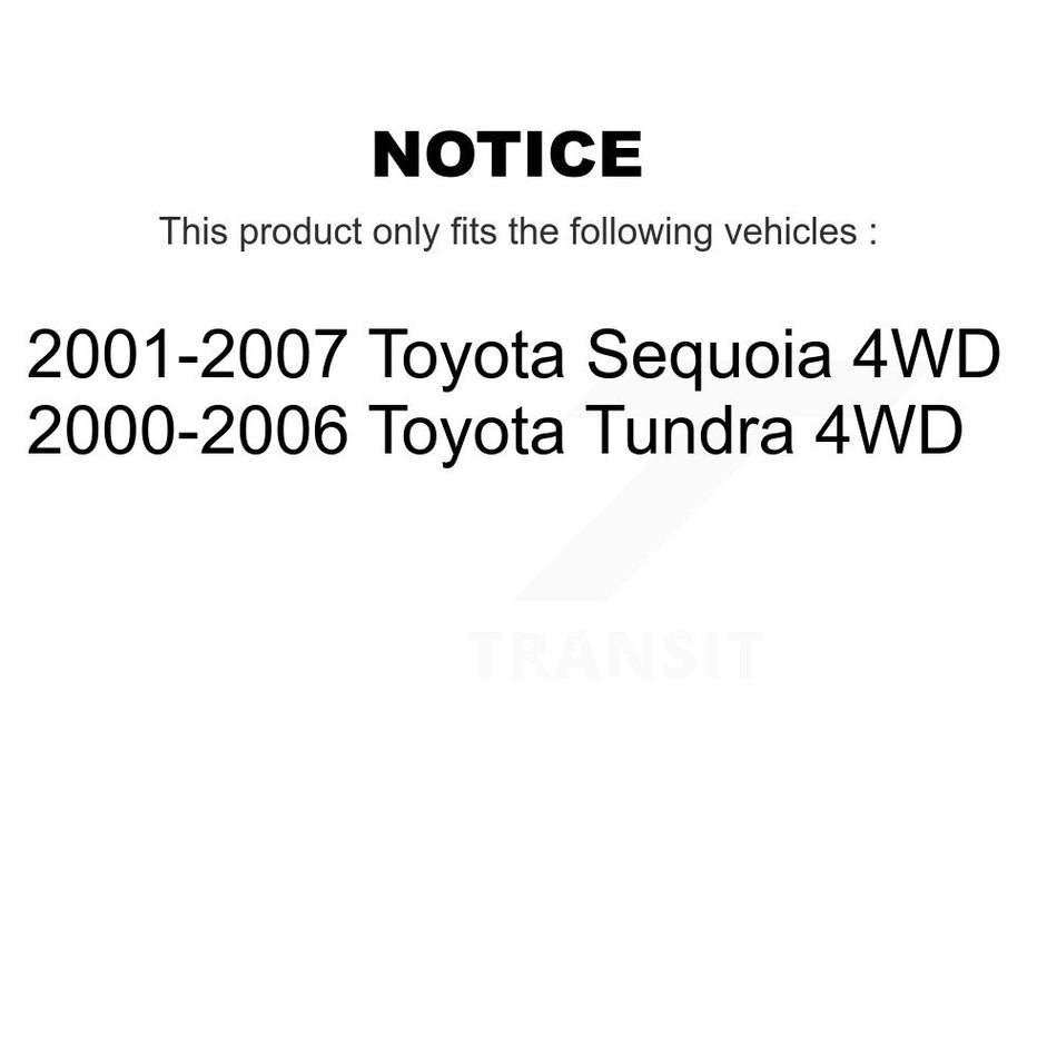 Front CV Axle Drive Shaft Complete Assembly Kit For Toyota Tundra Sequoia 4WD KCV-100086