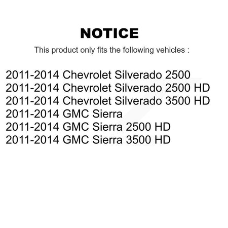 Front CV Axle Drive Shaft Kit For 2011-2014 GMC Chevrolet Sierra 2500 HD Silverado 3500 KCV-100115