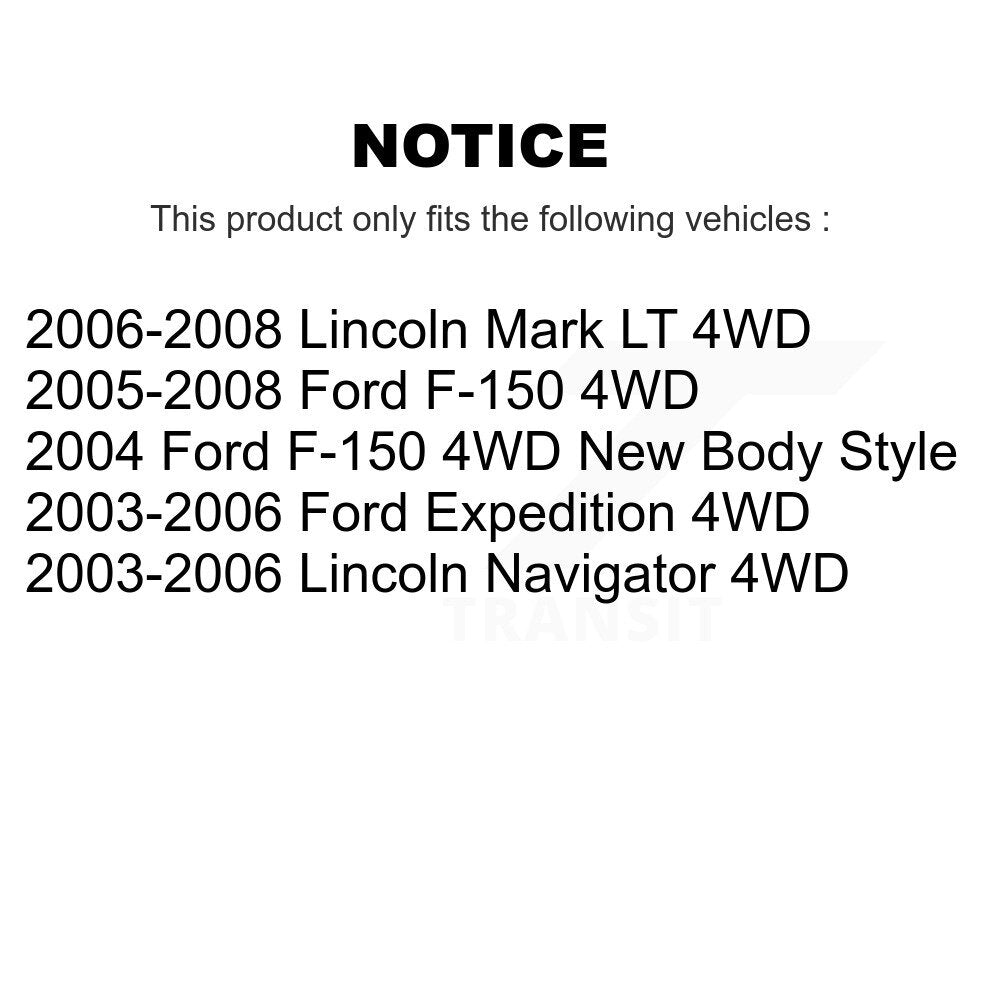 Front CV Axle Drive Shaft Kit For Ford F-150 Lincoln Expedition Mark LT Navigator 4WD KCV-100122