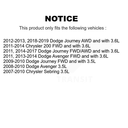 Front CV Axle Drive Shaft Assembly Kit For Dodge Journey Chrysler 200 Avenger Sebring KCV-100127