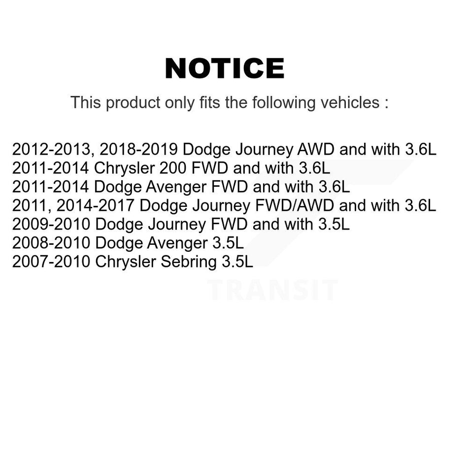 Front CV Axle Drive Shaft Assembly Kit For Dodge Journey Chrysler 200 Avenger Sebring KCV-100127