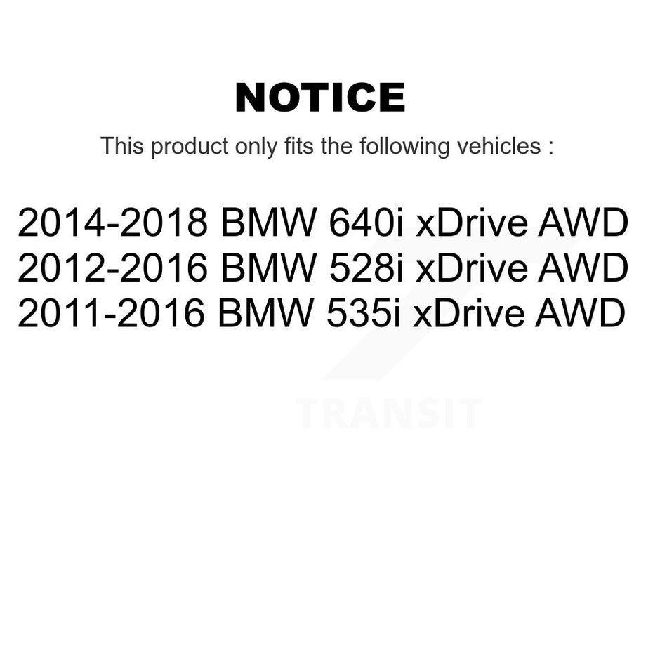 Front CV Axle Drive Shaft Assembly Kit For BMW 535i xDrive 528i 640i Gran Turismo KCV-100128