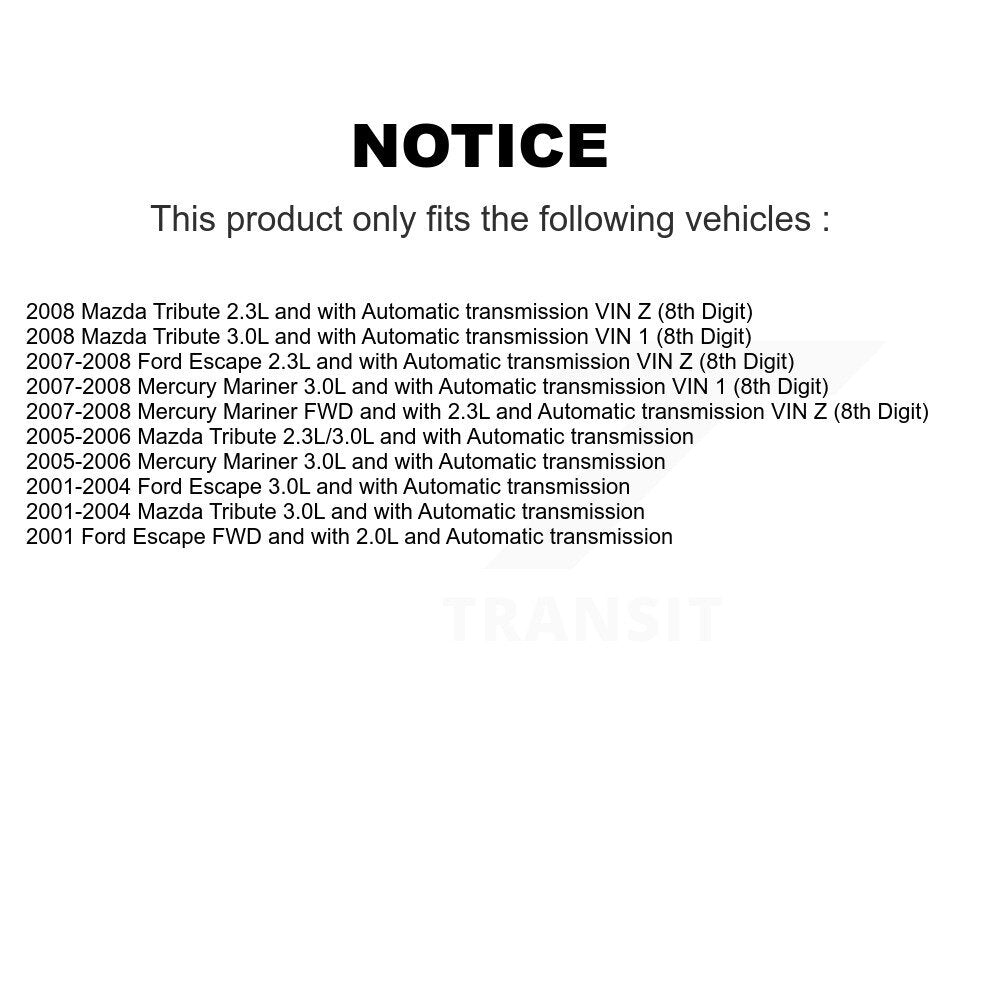 Front CV Axle Drive Shaft Assembly Kit For Ford Escape Mazda Tribute Mercury Mariner KCV-100130