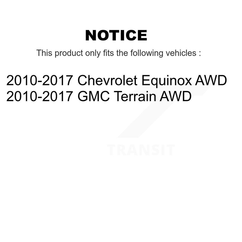 Rear CV Axle Drive Shaft Assembly Kit For 2010-2017 Chevrolet Equinox GMC Terrain AWD KCV-100168