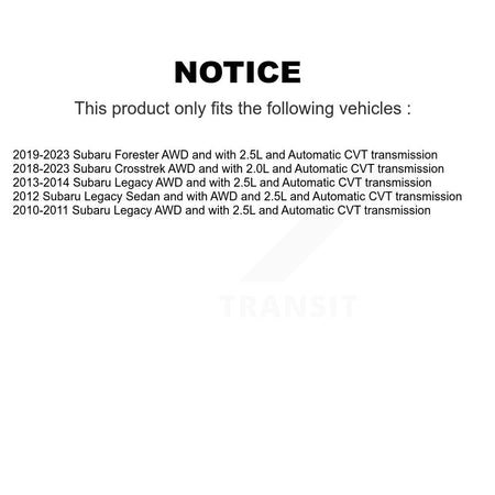 Rear CV Axle Drive Shaft Complete Assembly Kit For Subaru Crosstrek Forester Legacy KCV-100170