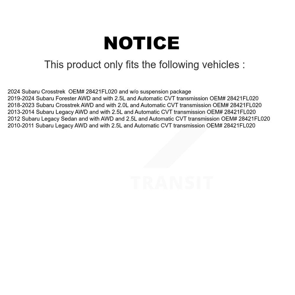 Rear CV Axle Drive Shaft Complete Assembly Kit For Subaru Crosstrek Forester Legacy KCV-100170
