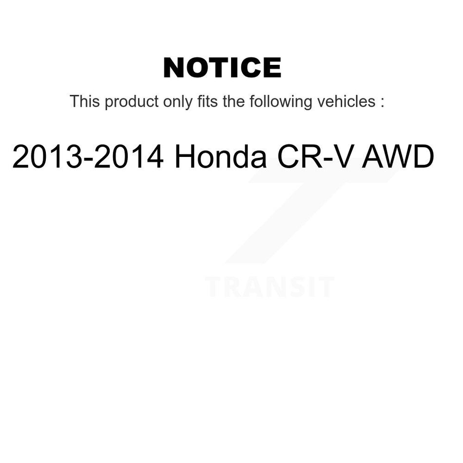 Front Rear CV Axle Drive Shaft Complete Assembly Kit For 2013-2014 Honda CR-V AWD KCV-100176