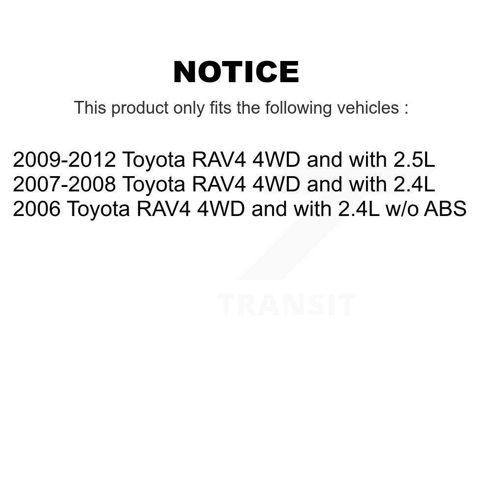 Front Rear CV Axle Drive Shaft Complete Assembly Kit For Toyota RAV4 KCV-100187