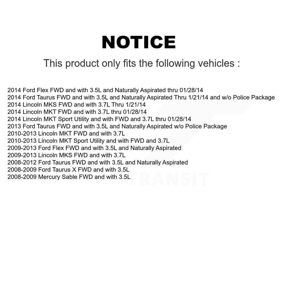 Front CV Axle Drive Shaft Kit For Ford Taurus Flex Lincoln MKS X MKT Mercury Sable KCV-100216