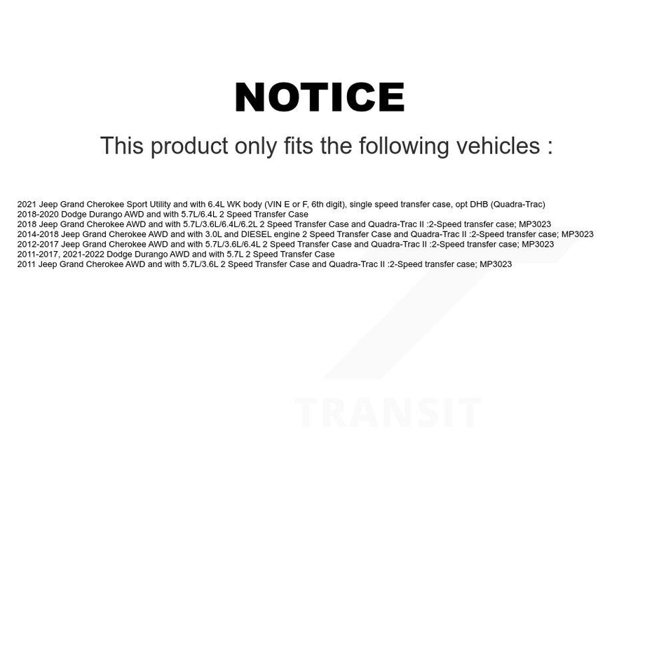 Front CV Axle Drive Shaft Complete Assembly Kit For Jeep Grand Cherokee Dodge Durango KCV-100240