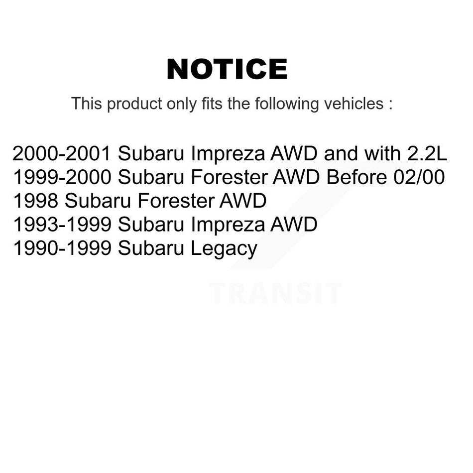 Front CV Axle Drive Shaft Complete Assembly Kit For Subaru Legacy Impreza Forester KCV-100263