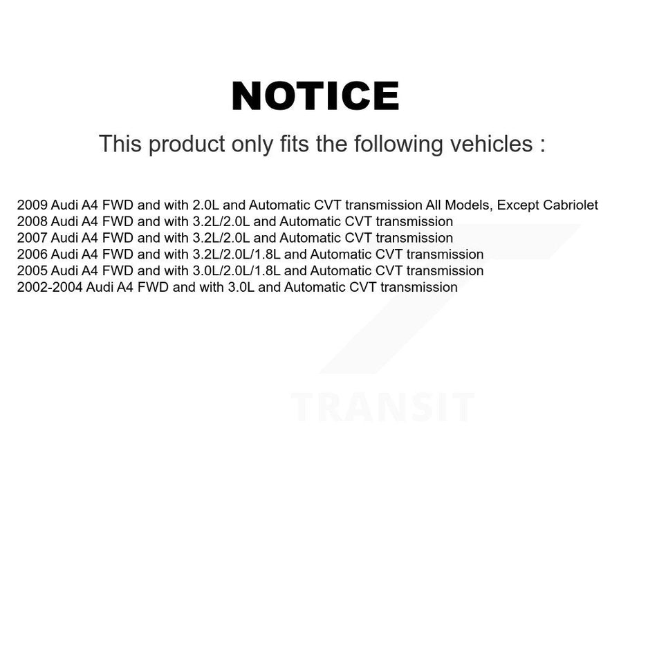 Front CV Axle Drive Shaft Complete Assembly Kit For Audi A4 KCV-100273