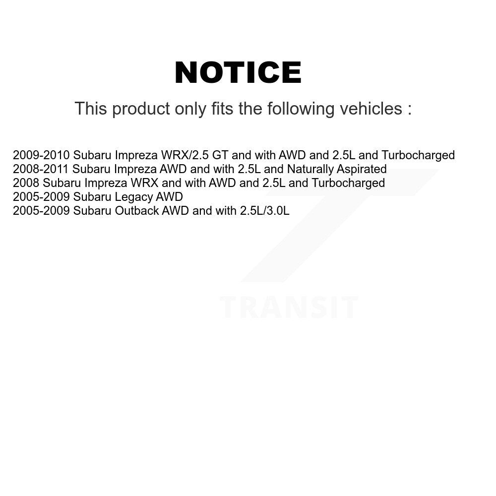 Front CV Axle Drive Shaft Complete Assembly Kit For Subaru Impreza Outback Legacy KCV-100298