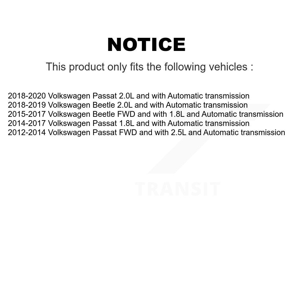 Front CV Axle Drive Shaft Complete Assembly Kit For Volkswagen Passat Beetle KCV-100310