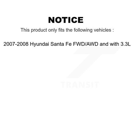 Front CV Axle Drive Shaft Assembly Kit For 2007-2008 Hyundai Santa Fe FWD AWD with 3.3L KCV-100323
