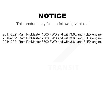 Front CV Axle Drive Shaft Kit For Ram ProMaster 2500 3500 1500 FWD with 3.6L FLEX engine KCV-100325