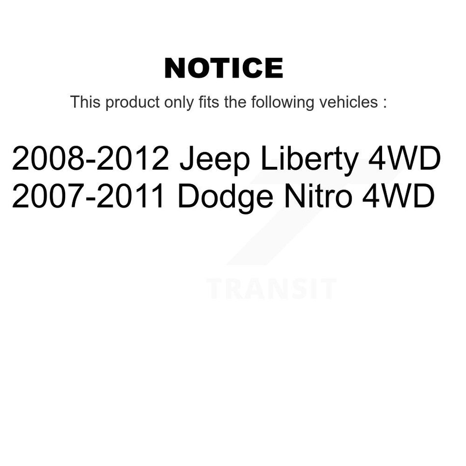 Front CV Axle Drive Shaft Complete Assembly Kit For Jeep Liberty Dodge Nitro 4WD KCV-100335