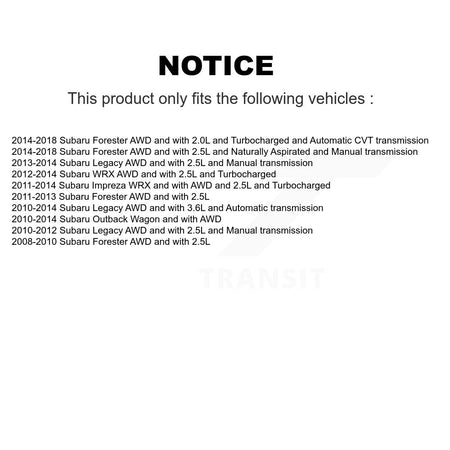 Rear CV Axle Drive Shaft Assembly Kit For Subaru Forester Impreza Outback Legacy WRX KCV-100387