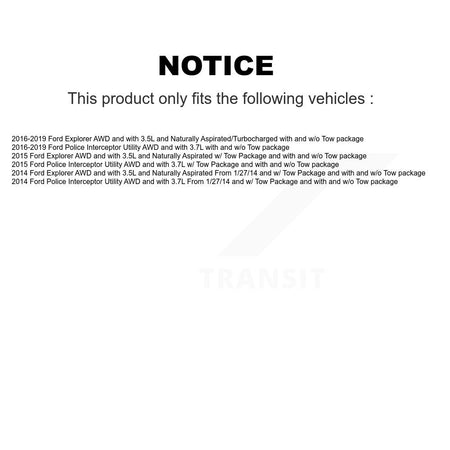 Front Rear CV Axle Drive Shaft Assembly Kit For Ford Explorer Police Interceptor Utility KCV-100402