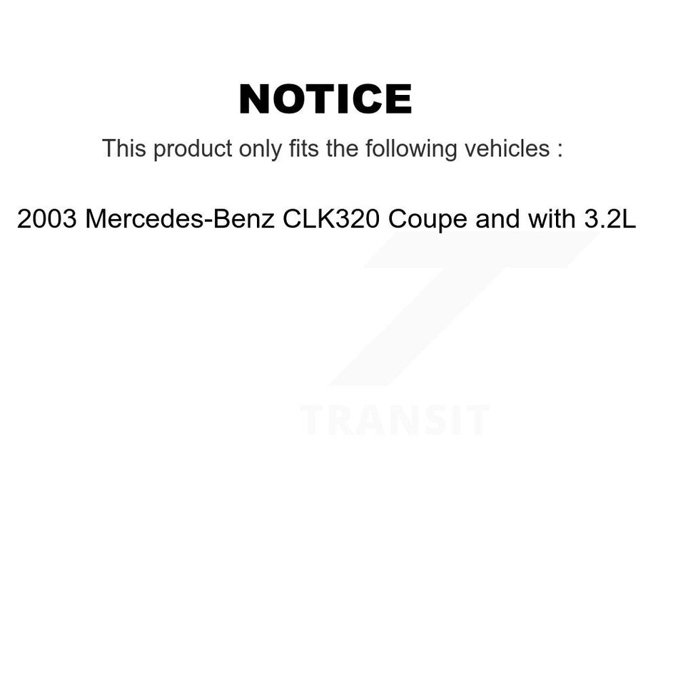 Front Rear Ceramic Brake Pads Wear Sensor Kit For 03 Mercedes-Benz CLK320 Coupe with 3.2L KCW-100039
