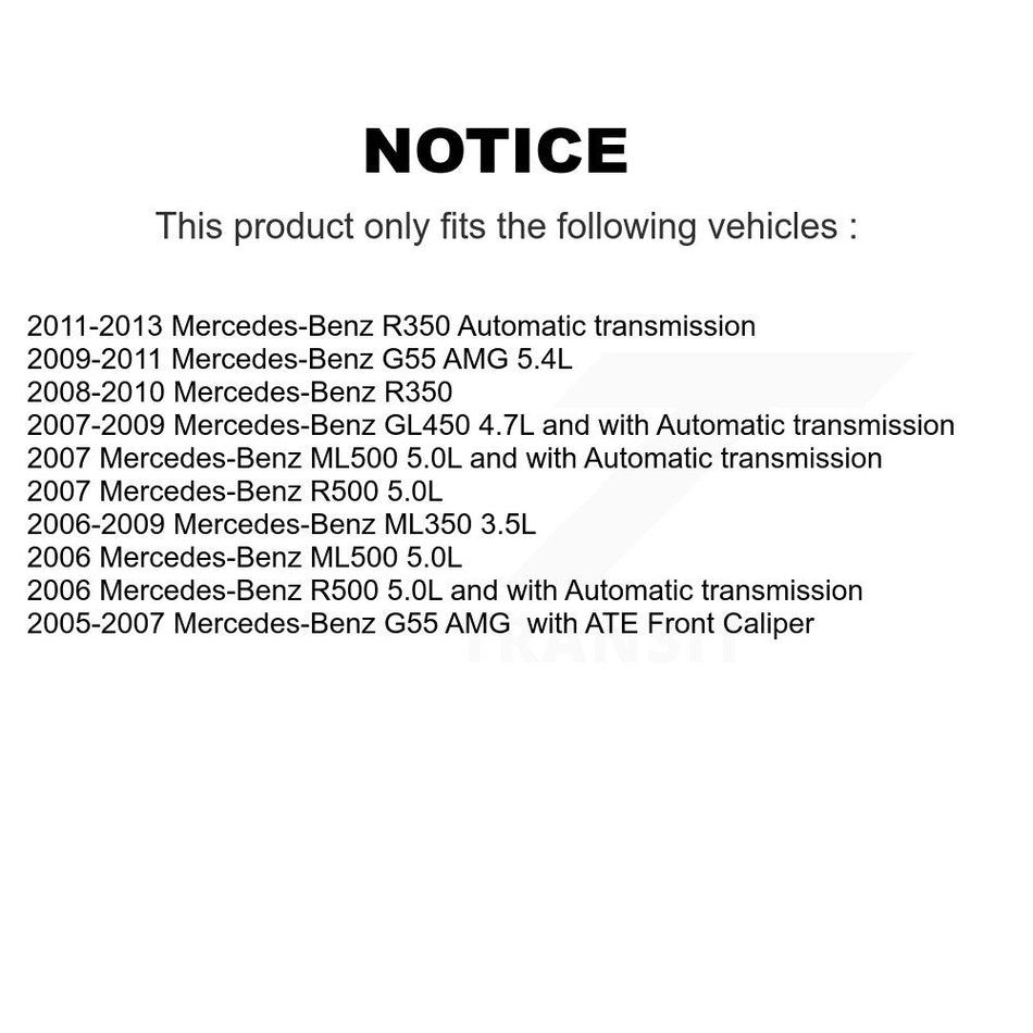 Front Rear Ceramic Brake Pad Wear Sensor Kit For Mercedes-Benz ML350 R350 GL450 ML500 G55 KCW-100047