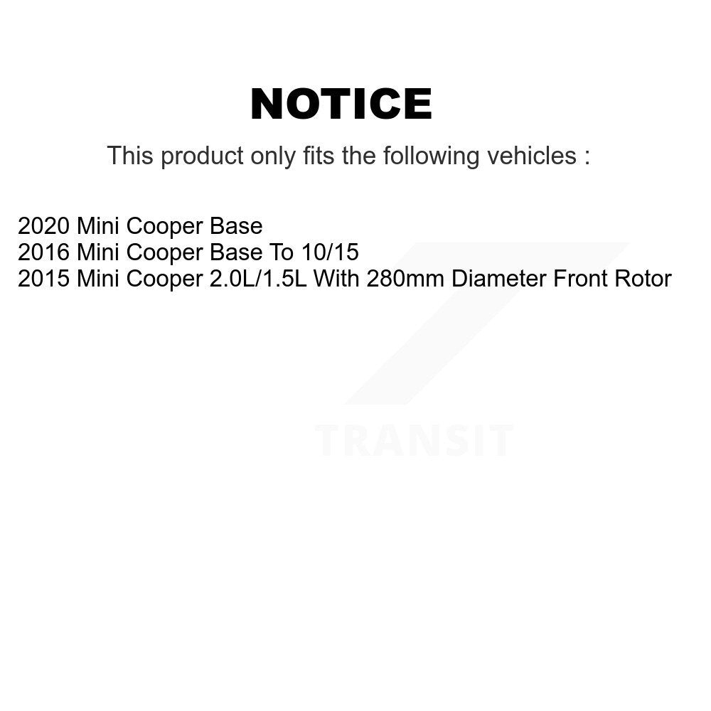 Front Rear Ceramic Disc Brake Pads And Wear Sensors Kit For Mini Cooper KCW-100173