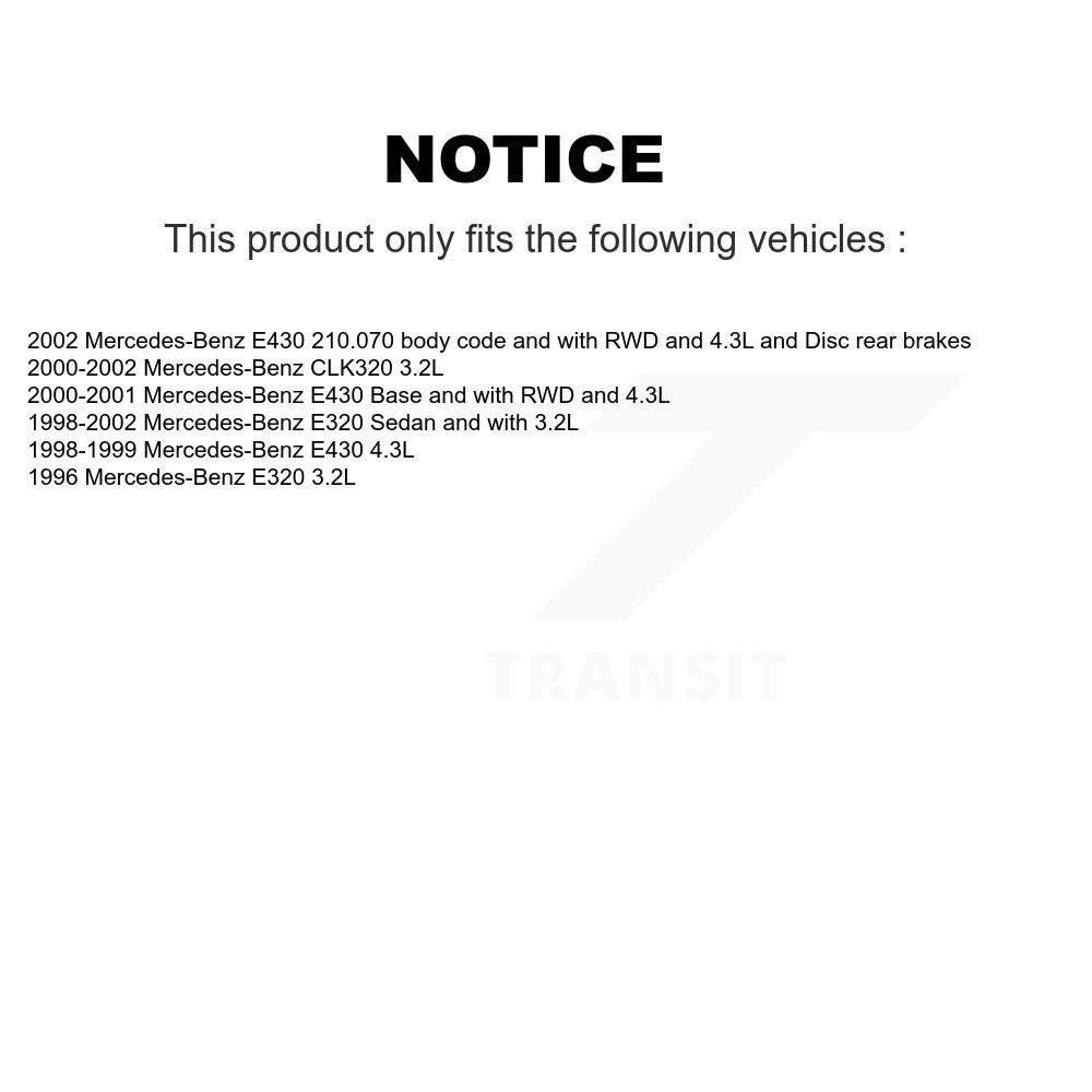 Front Rear Ceramic Disc Brake Pads And Wear Sensor Kit For Mercedes-Benz E320 CLK320 E430 KCW-100191