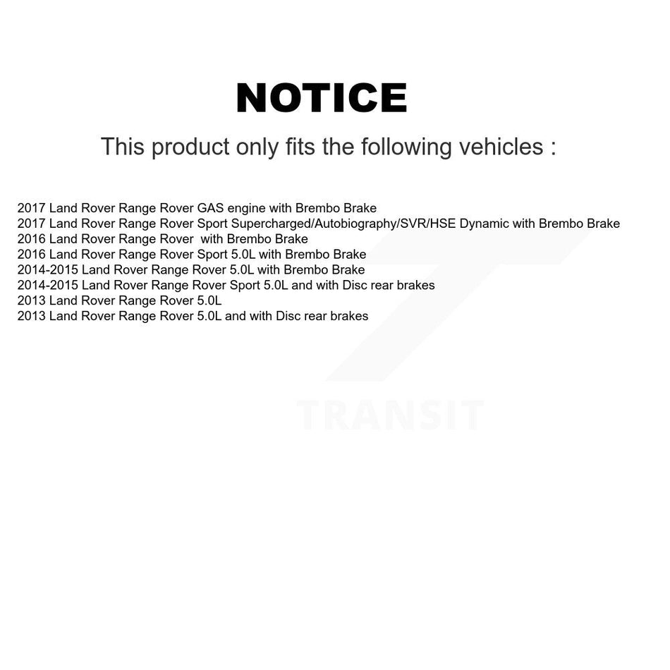 Front Rear Ceramic Disc Brake Pads And Wear Sensors Kit For Land Rover Range Sport KCW-100292