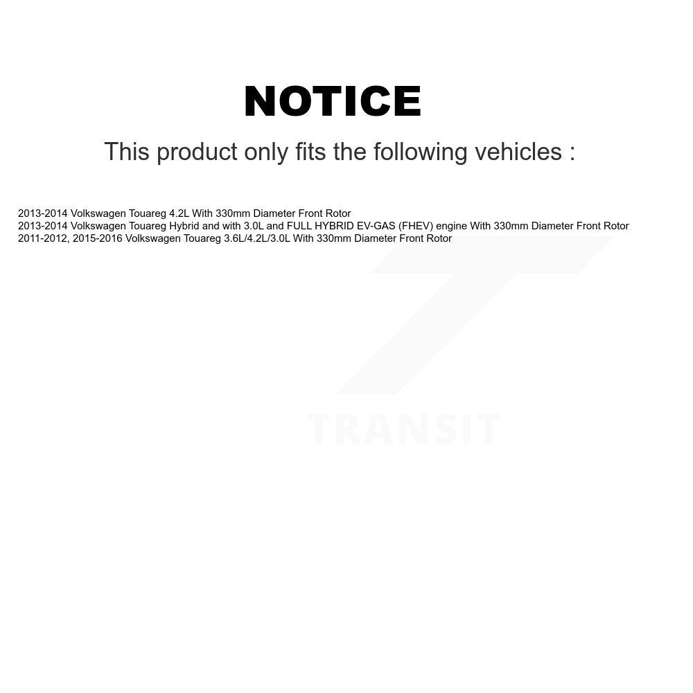 Front Ceramic Disc Brake Pads And Wear Sensors Kit For Volkswagen Touareg KCW-100473