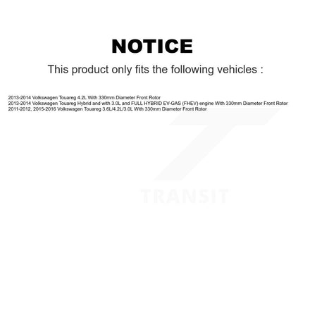 Front Ceramic Disc Brake Pads And Wear Sensors Kit For Volkswagen Touareg KCW-100473