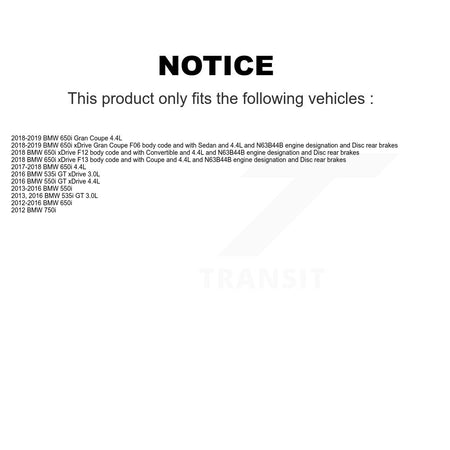 Front Ceramic Brake Pads Wear Sensor Kit For BMW 650i xDrive Gran Coupe 550i 750i 535i GT KCW-100509